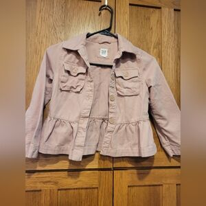 Gap Kids Size 5 Button Front Mauve Jacket